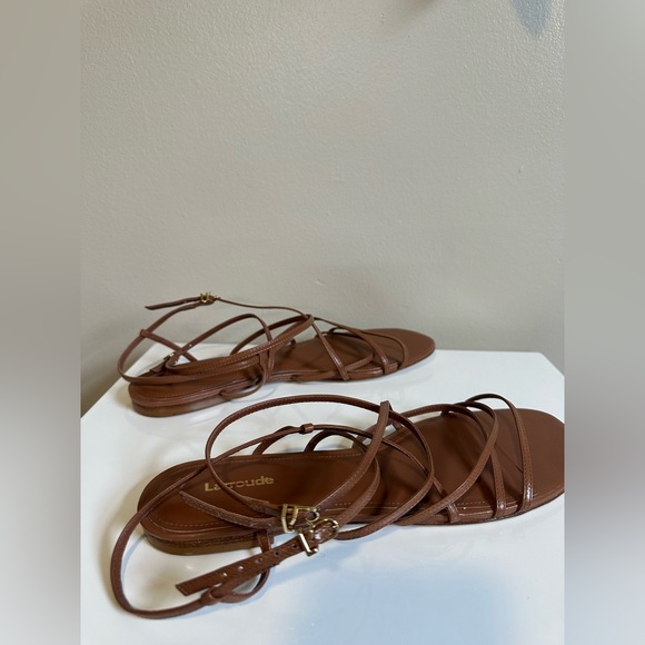 Larroude Naomi Strappy Leather Sandals - Picture 6 of 10